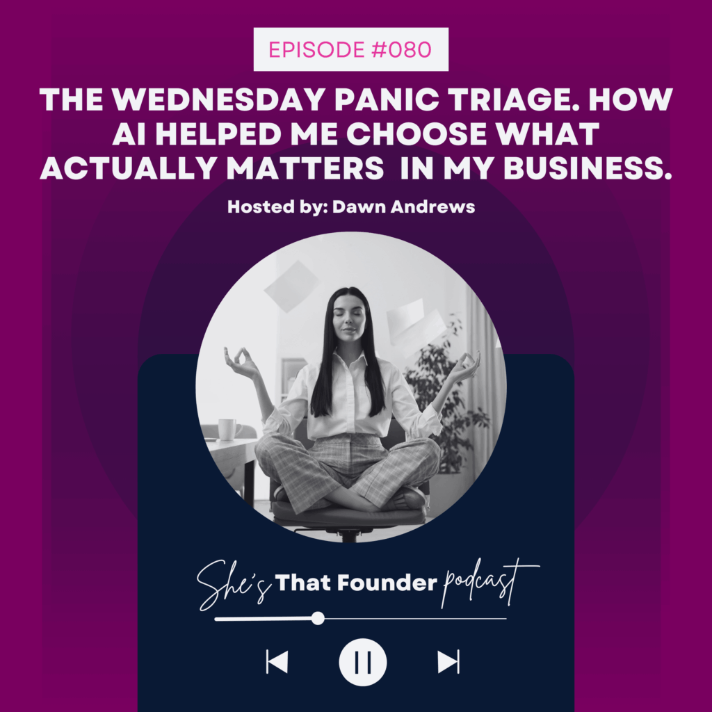 080 The Wednesday Panic Triage. How AI helped me to choose what matters in my business